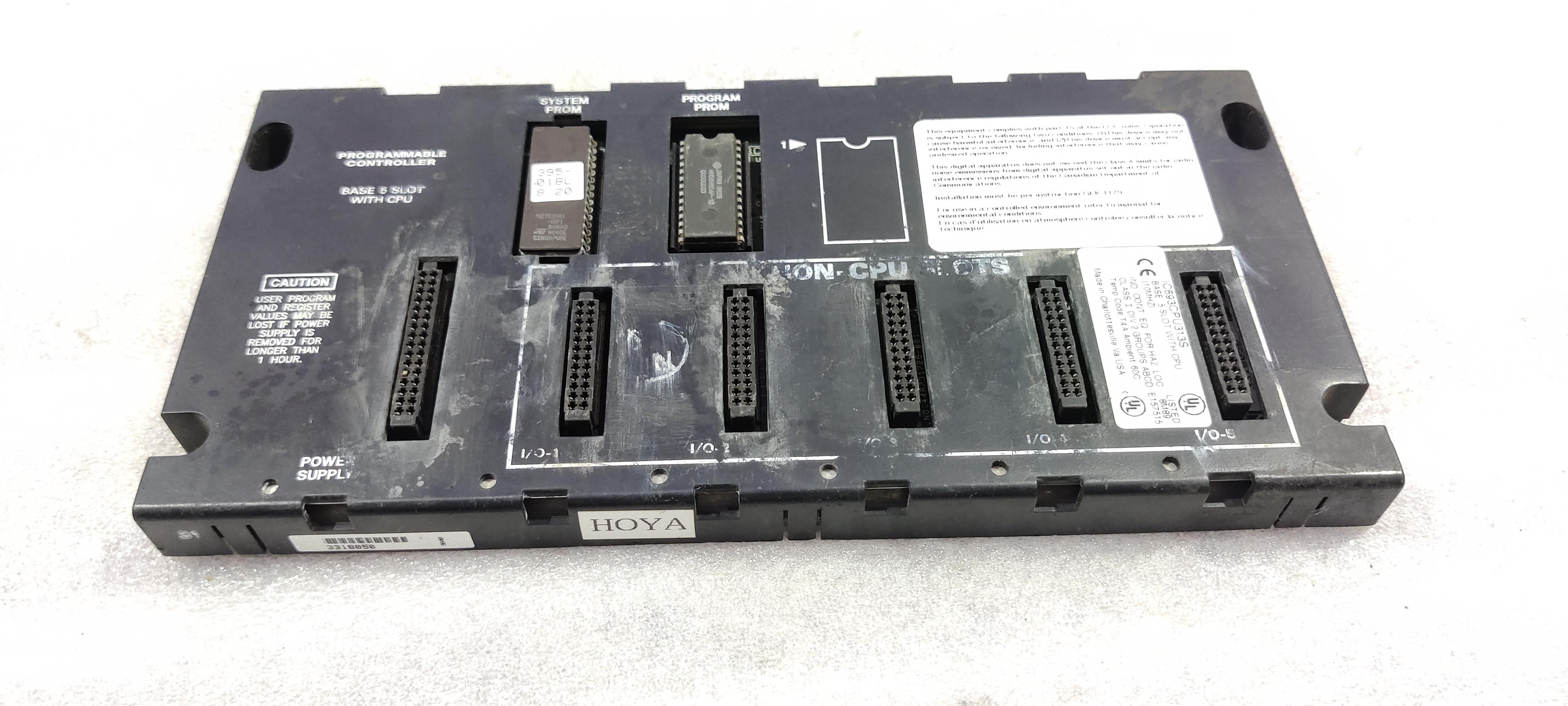 GE Fanuc IC693CPU313S Programmable Controller, Base 5 Slot with CPU