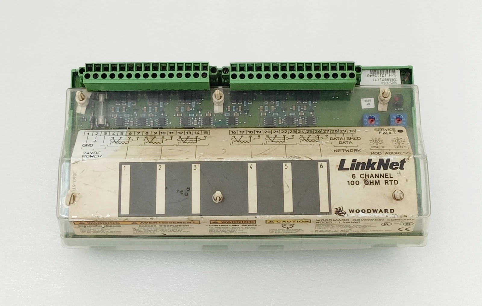 Woodward 9905-970 LinkNet 6 Channel Analog Input Module (100 Ohm RTD)